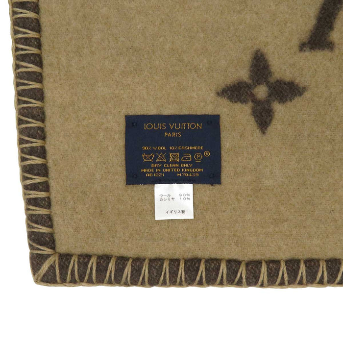 LOUIS VUITTON 
LV ロゴ 総柄 ウール カシミヤ混 
プレッド･ネオ モノグラム ブランケット