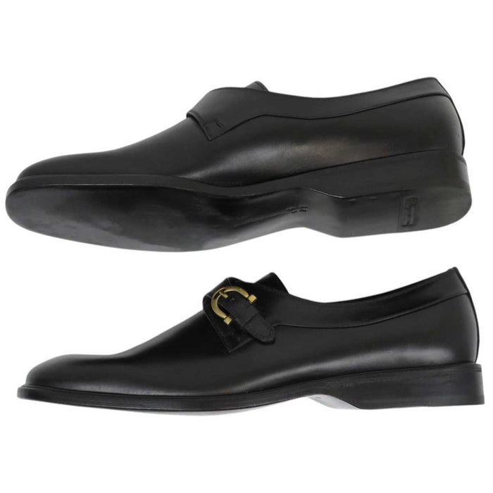 Salvatore Ferragamo
Square Toe Gold Color Metal Fittings
Monk Strap Leather Shoes