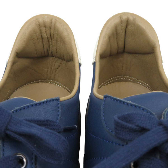 HERMES 
レザー H アッシュ ロゴ レースアップ 
クイック スニーカー