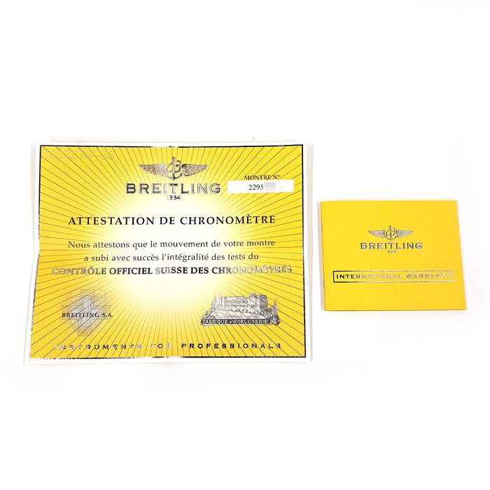 BREITLING 
ブラックバード クロノグラフ ビッグデイト 
ギャラ付