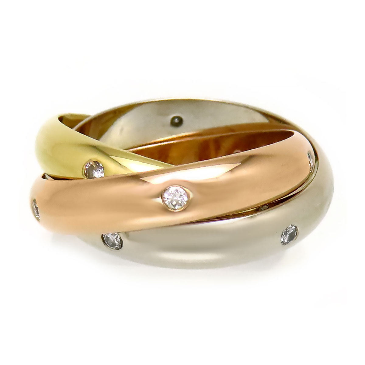 Cartier カルティエトリニティリングダイヤ15石入りサイズ50 Cartier カルティエトリニティリングダイヤ15石入りサイズ50