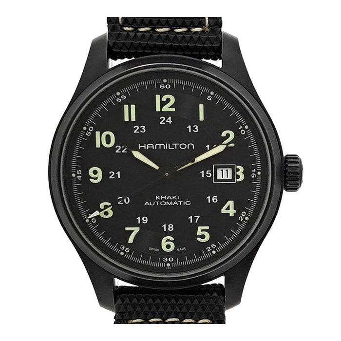 HAMILTON 
Khaki Field Titanium 
With Box and Warranty Card