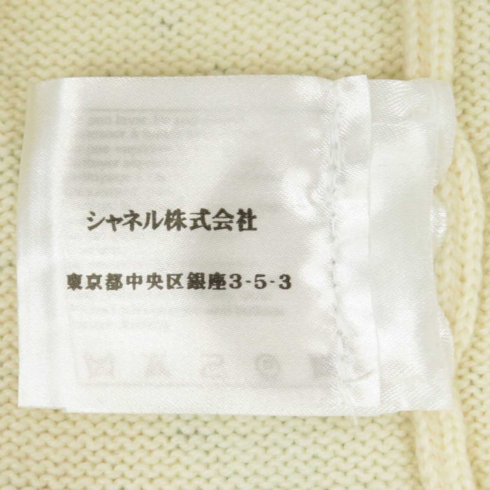 CHANEL 
ロゴ COCO CC ココボタン ロングスリーブ 
ココマーク ビーズ スタッズ カシミア ニット カーディガン