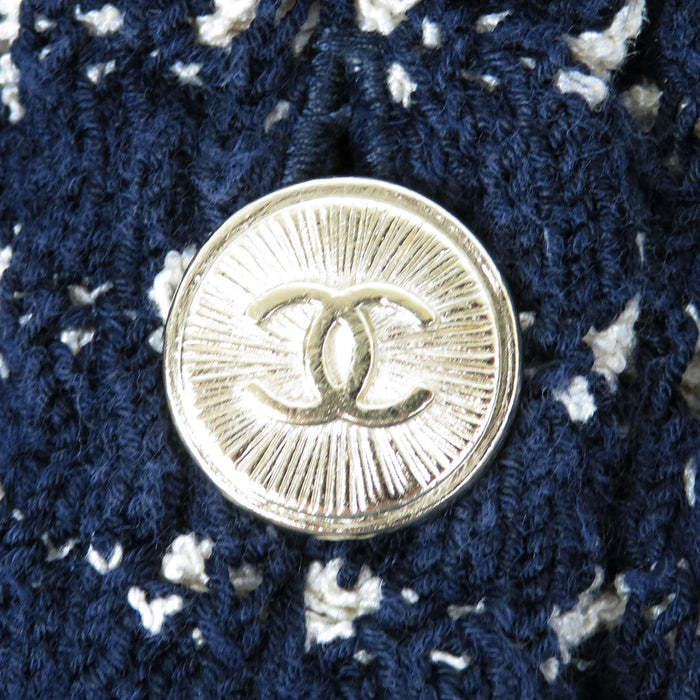 CHANEL COCO CC ココボタン ライトゴールドカラー金具 シルク混 ココ