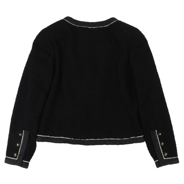 CHANEL 
COCO CC ココボタン 
ココマーク ツイード ノーカラージャケット