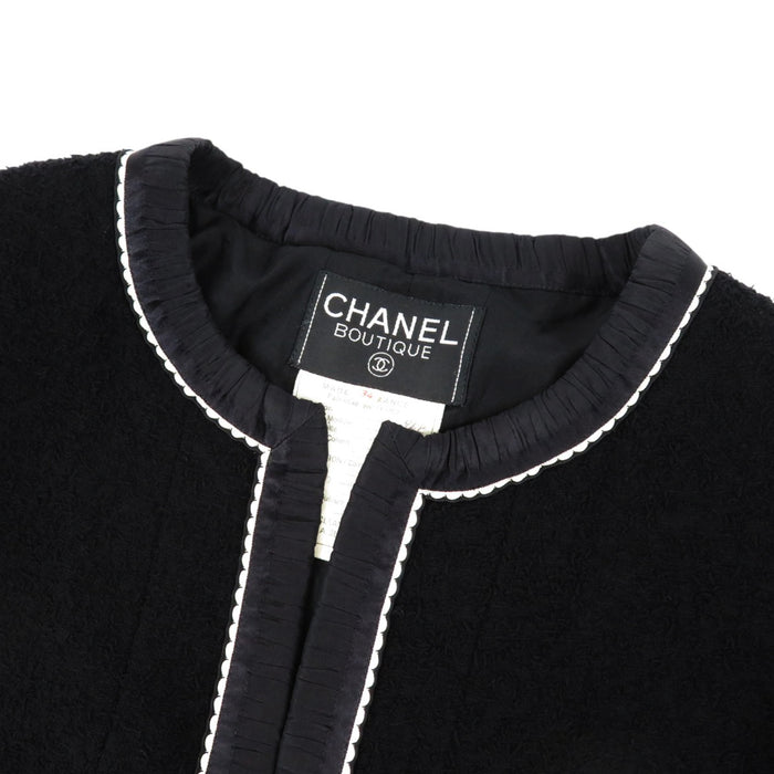 CHANEL 
COCO CC ココボタン 
ココマーク ツイード ノーカラージャケット