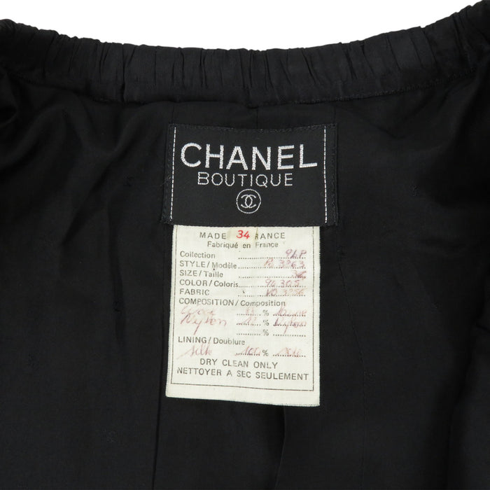 CHANEL 
COCO CC ココボタン 
ココマーク ツイード ノーカラージャケット