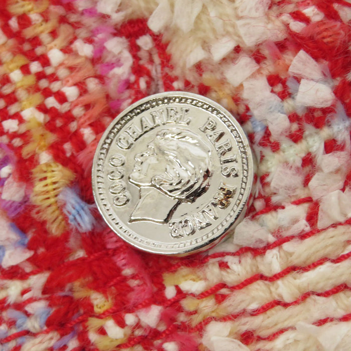 CHANEL 
96P Logo COCO CC Coin Coco Button 
Coco Mark Vintage Tweed Jacket