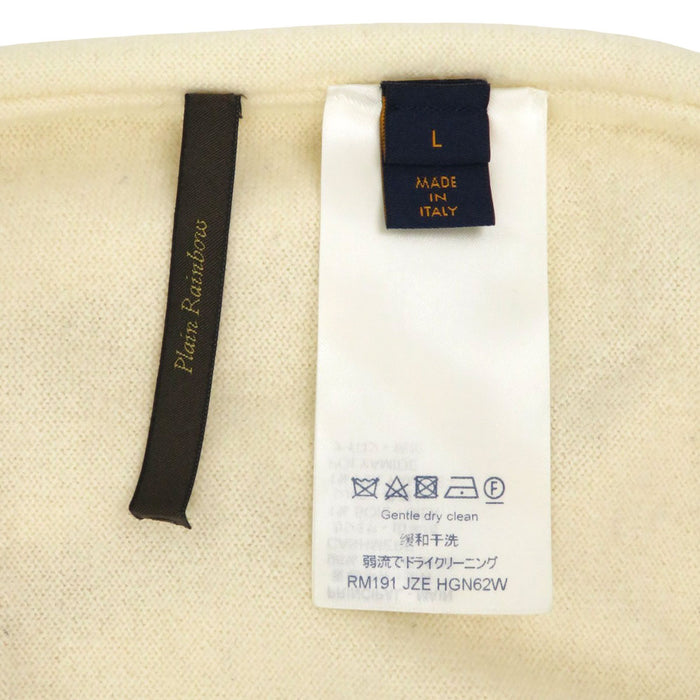 LOUIS VUITTON 
LV ロゴ RM191 JZE HGN62W カシミヤ ロングスリーブ 
インサイドアウト クルーネック ニット