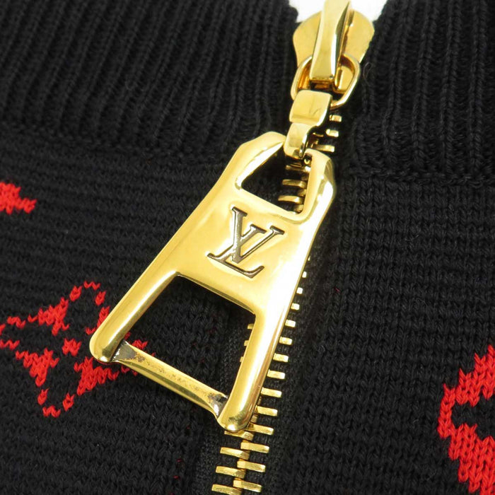LOUIS VUITTON 
LV ロゴ バイカラー ドレス バックジップ 
モノグラム 切替 ノースリーブ ワンピース