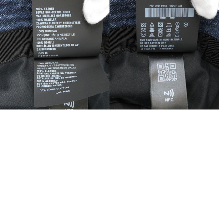 PRADA 
コットン 
トライアングルロゴ デニム バケットハット