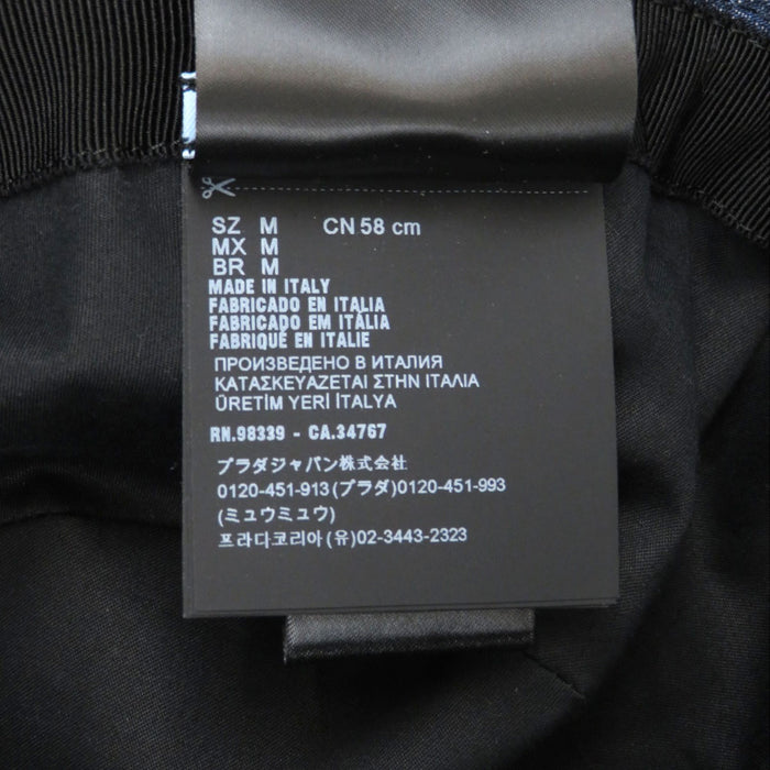 PRADA 
コットン 
トライアングルロゴ デニム バケットハット