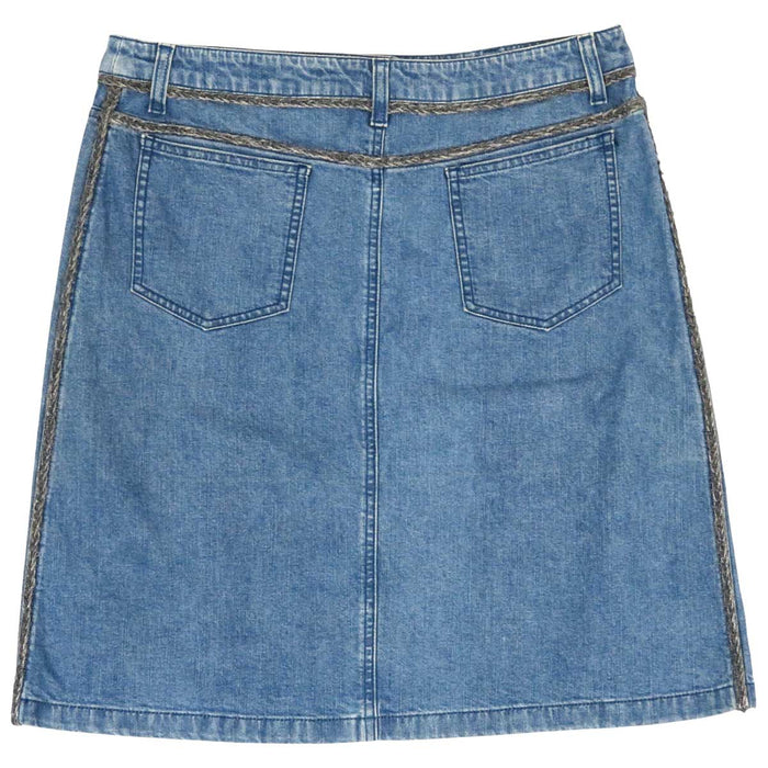 CHANEL 
06P COCO CC ココボタン ミディアム丈 コットン 
ココマーク デニムスカート