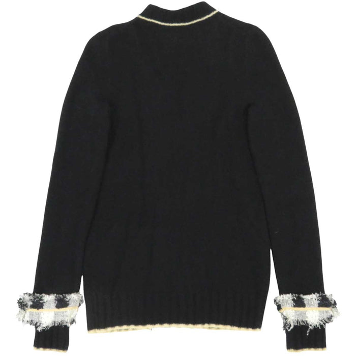 CHANEL
COCO CC Coco Button Rhinestone Tweed Fringe 05A
Coco Mark Cashmere Zip-up Cardigan