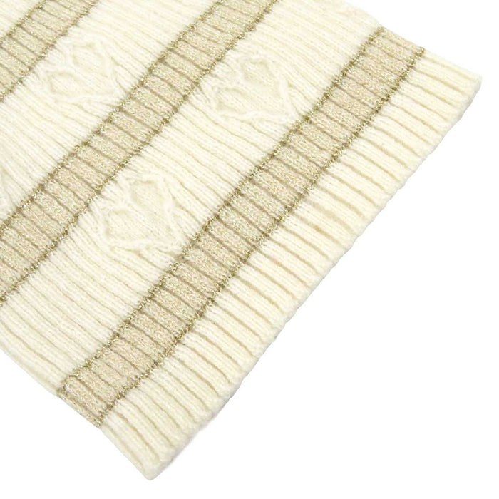 CHANEL 
COCO CC ロゴ ハート 
ココマーク ボーダー カシミヤ 半袖ニット