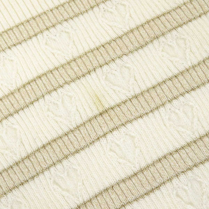 CHANEL 
COCO CC ロゴ ハート 
ココマーク ボーダー カシミヤ 半袖ニット