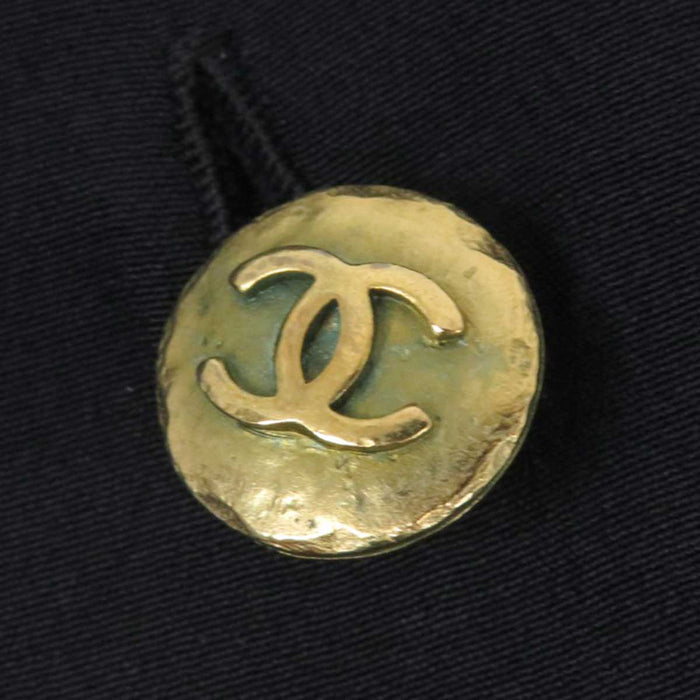 CHANEL 
COCO CC ココボタン 
ココマーク シフォン ブラウス