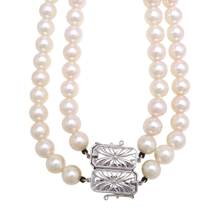MIKIMOTO 
アコヤ パール 2連 ネックレス
