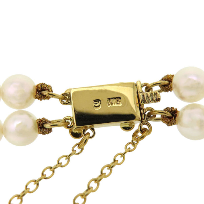 MIKIMOTO 
パール クロスモチーフ 2連 ブレスレット