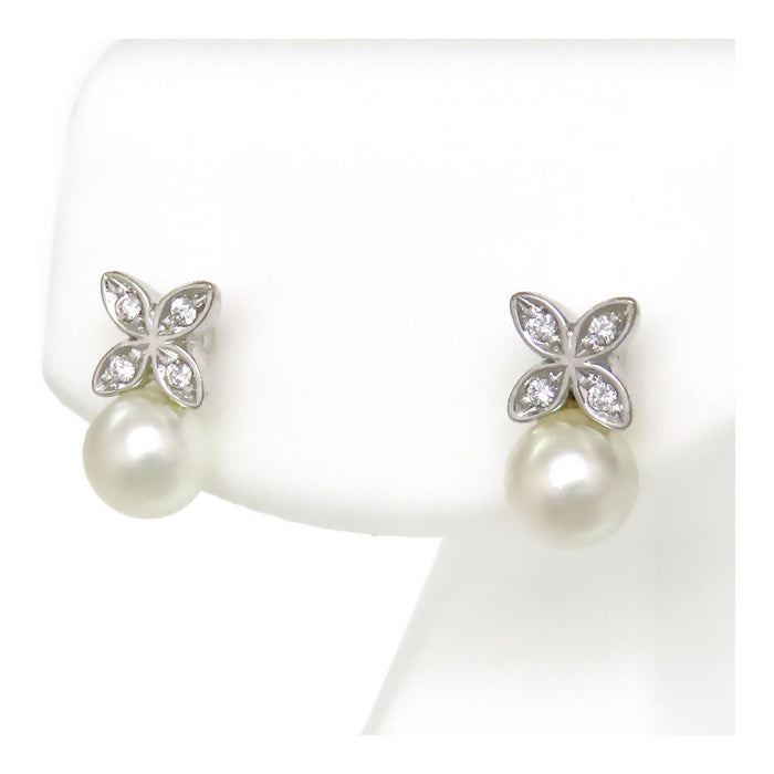 MIKIMOTO 
Flower Pearl Earrings