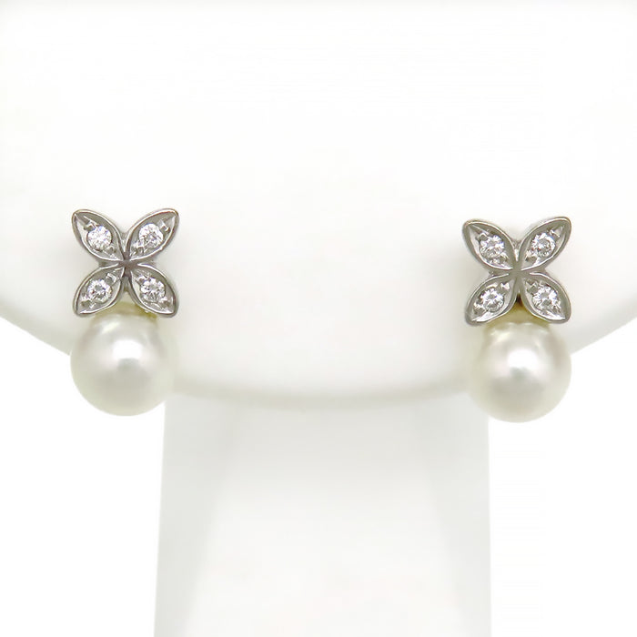 MIKIMOTO 
Flower Pearl Earrings