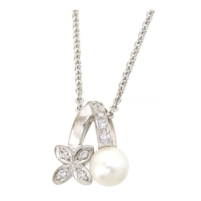 MIKIMOTO 
Akoya Pearl Flower Necklace