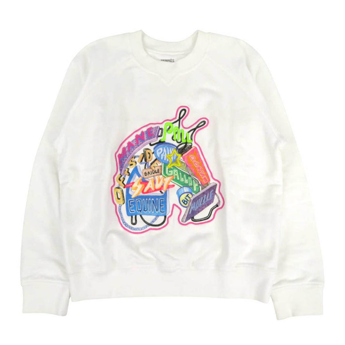 HERMES 
スウェット コットン 
Chevaloscope シュヴァロスコープ 刺繍 トレーナー