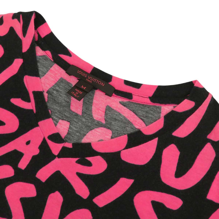 LOUIS VUITTON 
LV maglietta a taglio scollo a V 
logo graffiti stampa maniche corte T-shirt