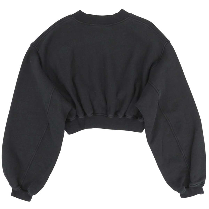 Alexander Wang 
Alexander Wang V-neck Cotton 
Logo Embroidery Cropped Sweatshirt