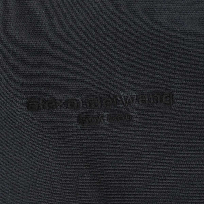 Alexander Wang 
Alexander Wang V-neck Cotton 
Logo Embroidery Cropped Sweatshirt