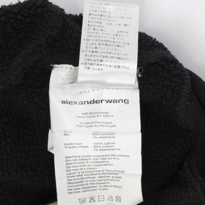 Alexander Wang 
Alexander Wang V-neck Cotton 
Logo Embroidery Cropped Sweatshirt