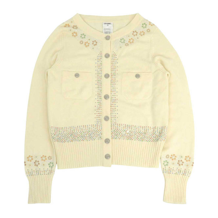 CHANEL
Logo COCO CC Coco Button Bijou
Coco Mark Beads Studs Cashmere Knit Cardigan