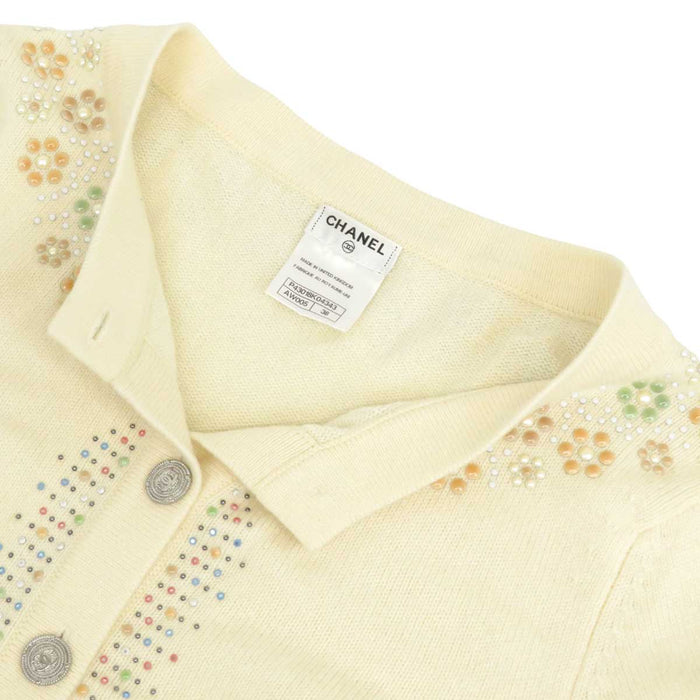 CHANEL
Logo COCO CC Coco Button Bijou
Coco Mark Beads Studs Cashmere Knit Cardigan