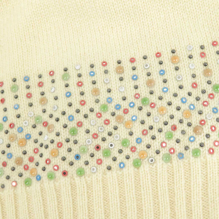 CHANEL
Logo COCO CC Coco Button Bijou
Coco Mark Beads Studs Cashmere Knit Cardigan