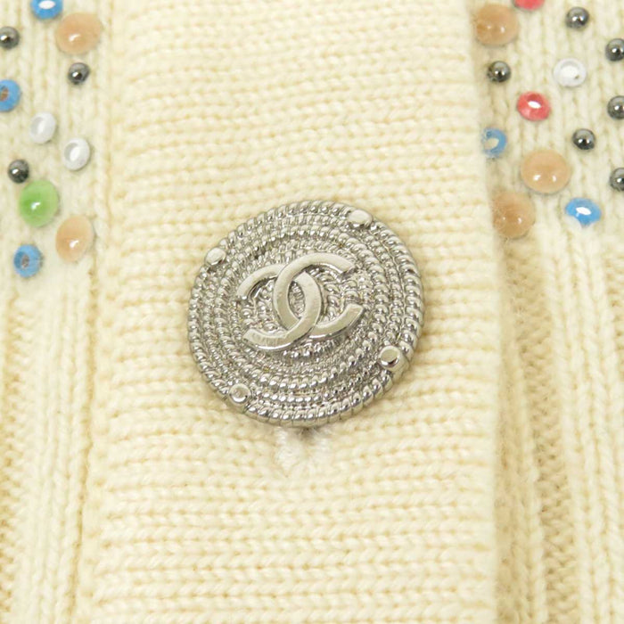 CHANEL
Logo COCO CC Coco Button Bijou
Coco Mark Beads Studs Cashmere Knit Cardigan