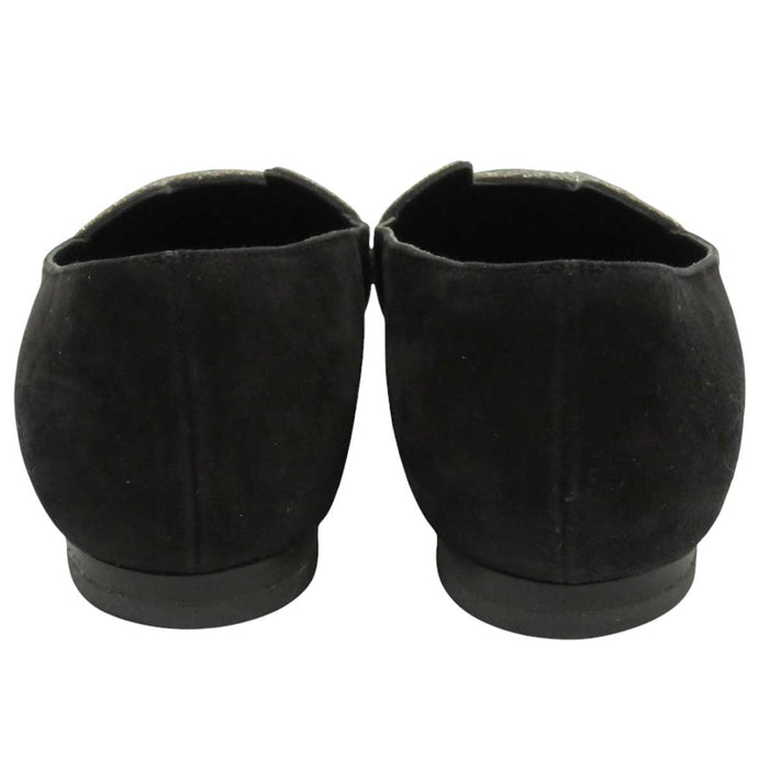 HERMES 
H アッシュ ロゴ ラインストーン 
ニース スエード パンプス