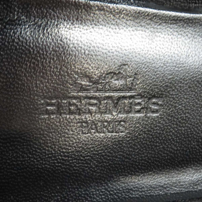 HERMES 
H アッシュ ロゴ ラインストーン 
ニース スエード パンプス