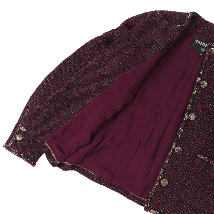 CHANEL 
22A ロゴ COCO CC ココボタン 
ココマーク ツイード ジャケット