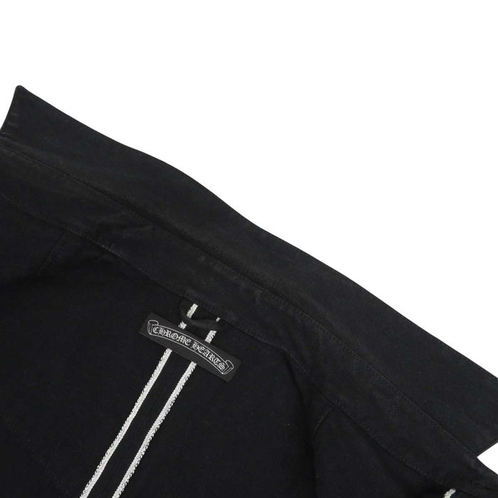 CHROME HEARTS 
JVP クロスボタン コットン レザー 
クロスパッチ デニム シャツ CHROME HEARTS -Authentic Pre-owned 長袖シャツ by TS Trading Co., Ltd.