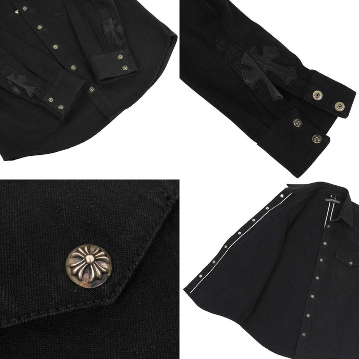 CHROME HEARTS
JVP Cross Button Cotton Leather
Cross Patch Denim Shirt
