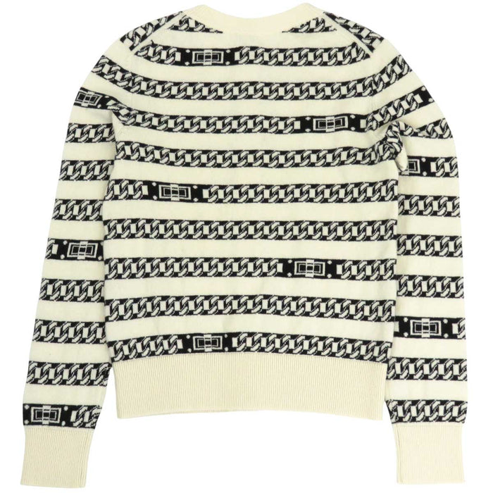 CHANEL 
17P ロゴ COCO CC チェーンモチーフ ココボタン 
ココマーク ロングスリーブ カシミア ニット カーディガン