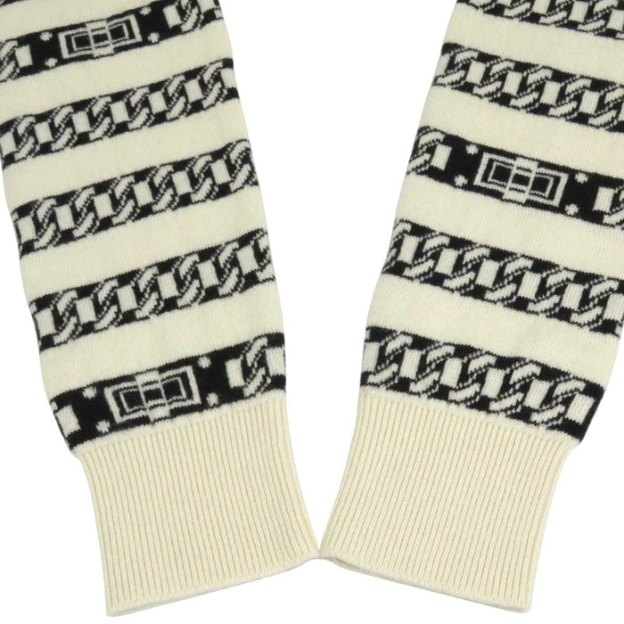 CHANEL 
17P ロゴ COCO CC チェーンモチーフ ココボタン 
ココマーク ロングスリーブ カシミア ニット カーディガン