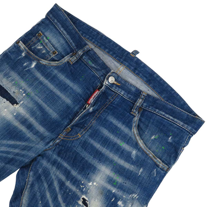 DSQUARED2 
DSQUARED2 Cotone con effetto vernice e danni 
Jeans Skinny Dan Pantaloni in denim skinny