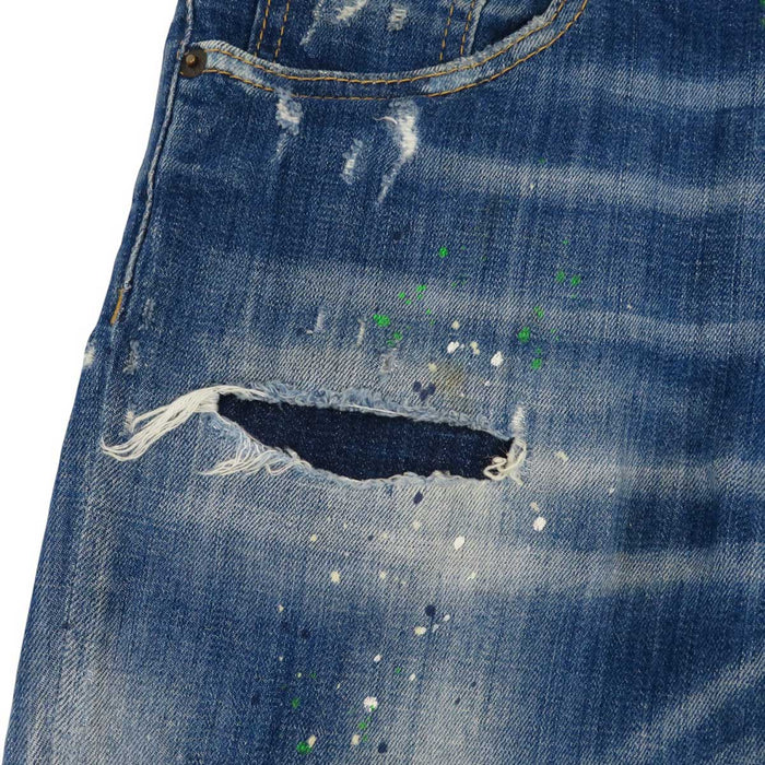 DSQUARED2 
DSQUARED2 Paint Damage Processed Cotton 
Skinny Dan Jean Skinny Denim Pants