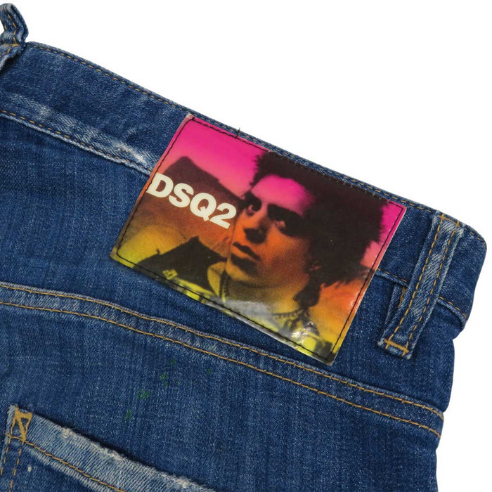 DSQUARED2 
DSQUARED2 Paint Damage Processed Cotton 
Skinny Dan Jean Skinny Denim Pants