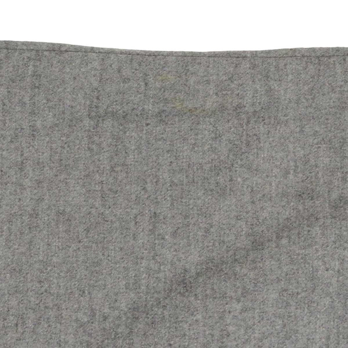 CHANEL 
ロゴ ウール ラムレザー スラックス シルバーカラー金具 
ウール レザー 切替 ターンロック パンツ