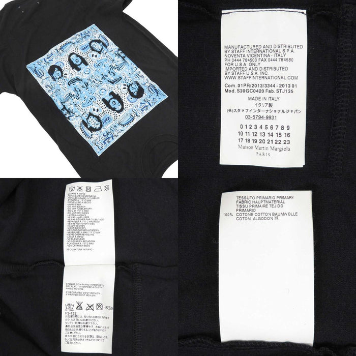 Maison Margiela 
ドッキング ペイント コットン S.B. FIRE WORX 
プリント Tシャツ