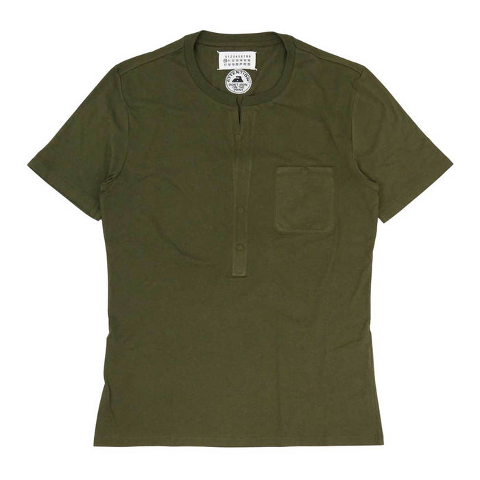 Maison Margiela 
Kokonoe Cotton 
Fake Henley Neck T-shirt