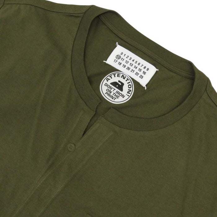Maison Margiela 
Kokonoe Cotton 
Fake Henley Neck T-shirt