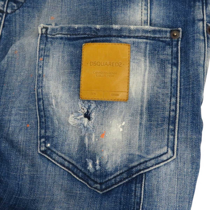 DSQUARED2 
DSQUARED2 Cotton Distressed 
Painted Denim Pants